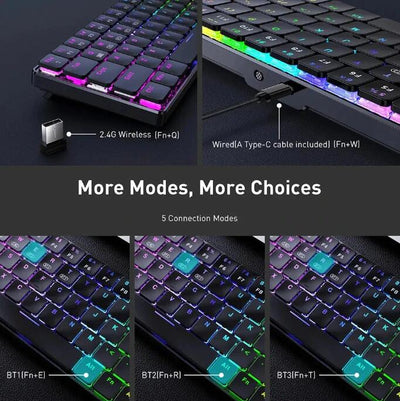 69 Key RGB Bluetooth Keyboard - herk