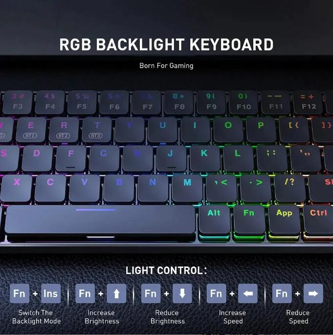 69 Key RGB Bluetooth Keyboard - herk