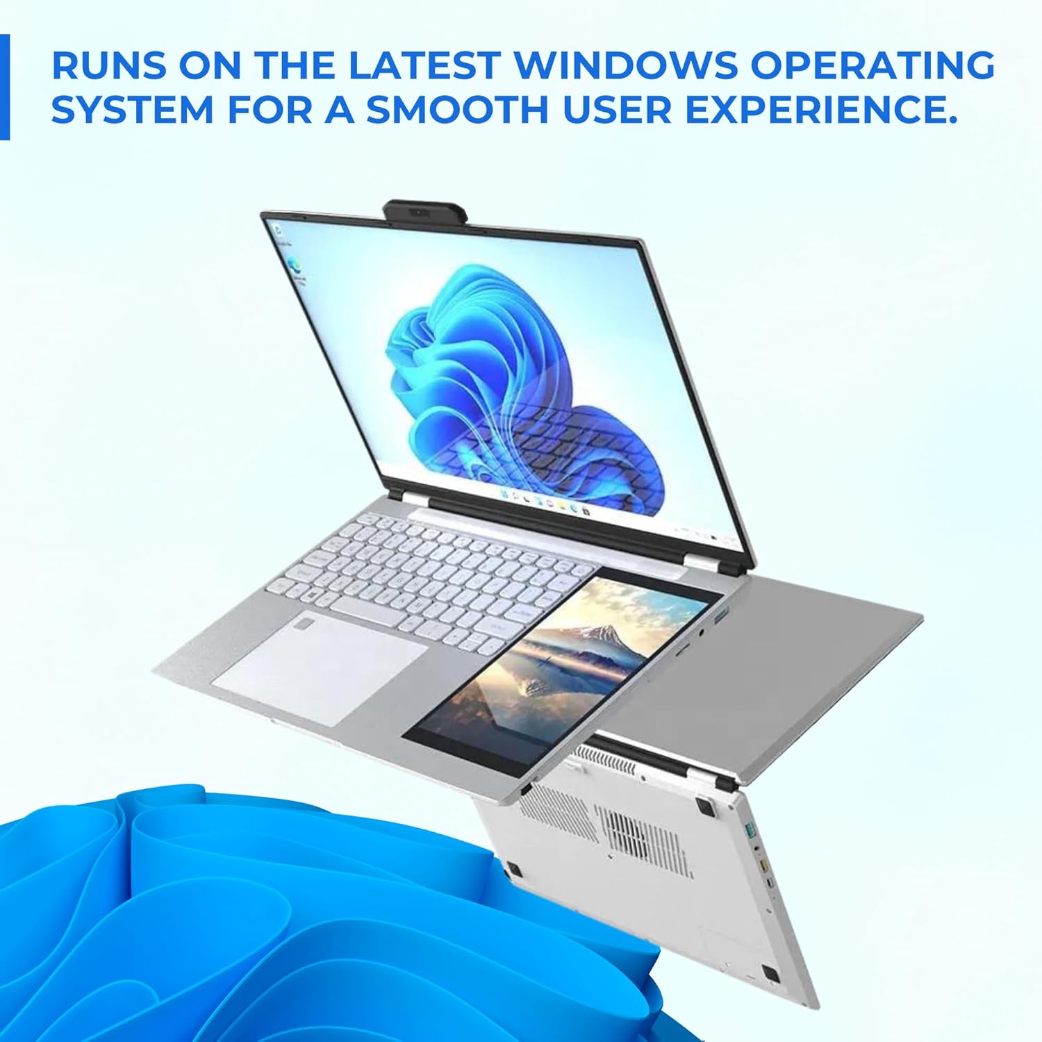 Dual Screen Laptop - 15-inch 2-screen N100 Netbook - Orthrus-DUO